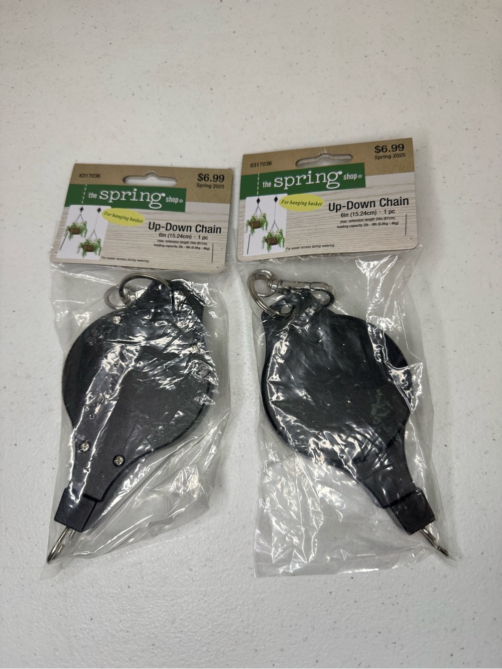 The Spring Shop Black Up-Down Chain Plant Hanger Pullers (2 Pack) 6 inch